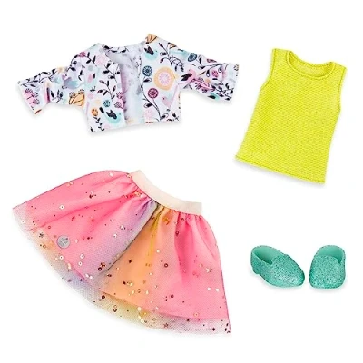 Imagen de Glitter Girls ropa de muñecas 36 cm shimmer tutú traje chaqueta, falda, top y zapatos accesorios para muñecas, juguetes a partir 3 años