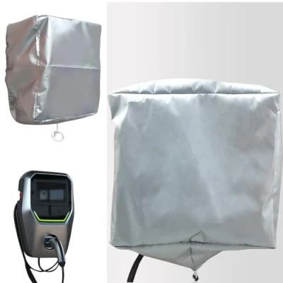 Imagen de Nizirioo Funda protectora de pared para estación carga vehículos energía nuevos, 40 x 32 20 cm, techo protector montaje en tela Oxford, exterior a prueba impermeable, toldo