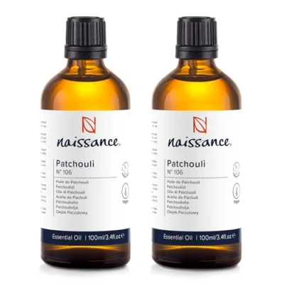 Imagen de Naissance Aceite Esencial de Pachuli (No. 106) 200 ml (2x100) Puro, Natural para Aromaterapia, Mezcla Masaje y Difusores
