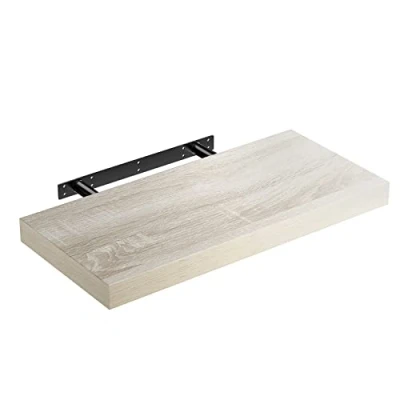 Imagen de CASARIA Estantería para Pared Baldas Flotantes 50cm Fijación Invisible Repisa Multiusos Estante Madera