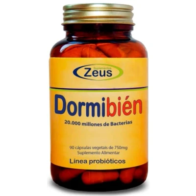 Imagen de DORMIBIEN Contribuye a rebajar la actividad nerviosa del cerebro, aportando calma .C. Alimenticio base de GABA, Plantas, Probióticos, L Teanina, Minerales y Melatonina 100% Vegano 90 Cap Veg