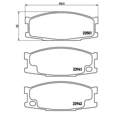 Imagen de BREMBO P 54 024 Juego de pastillas freno excl. contacto avisador desgaste sin accesorios