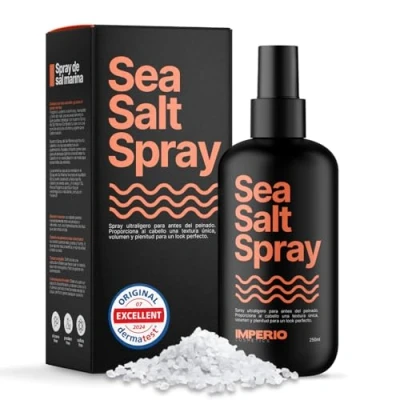 Imagen de IMPERIO Sea Salt Spray 250ml Sal Marina Pelo para Más Volumen y Textura Estable Perfectas Ondas Surferas, Agarre con Poder del Mar Fragancia Unisex