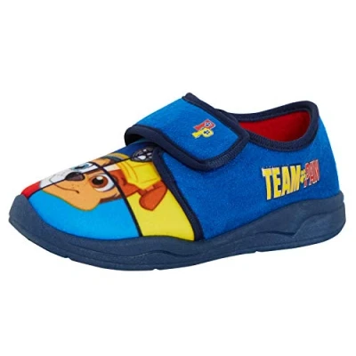 Imagen de Paw Patrol Chase Marshall Touch Fasten Zapatillas de casa para niños, Blue, 27 EU