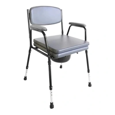 Imagen de PEPE Silla WC Acolchada con Inodoro Portátil, Personas Mayores, Portátil Adultos, para Mayores Ajustable, Orinal Adulto, Agujero