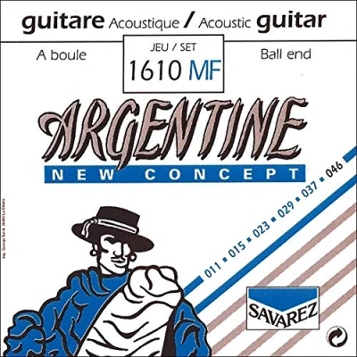 Imagen de Savarez Cuerdas Para Guitarra Acustica Argentine Sol3 1213Mf Con Bola