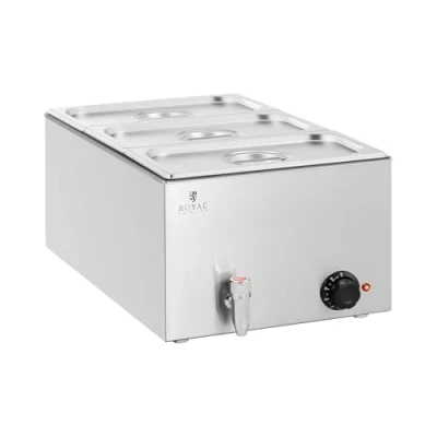 Imagen de Royal Catering Baño María Profesional para Hostelería RCBM_GN1/3 (Potencia: 600 W, Cantidad de contenedores GN: 3, Volumen total: 3 x 5,5 L)