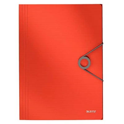 Imagen de LEITZ Carpeta extensible de esquina maciza, PP, para aprox. 150 hojas, A4, rojo claro, 45631020