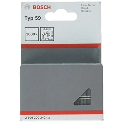 Imagen de Bosch 2 609 200 242 Grapa de alambre fino tipo 59 10,6 x 0,72 12 mm (pack 1000)