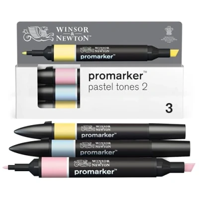 Imagen de Winsor &amp; Newton Promarker, Set de 3 Tonos Pastel 2