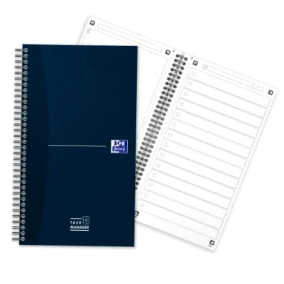 Imagen de Oxford Cuaderno de lista tareas, encuadernado en espiral, 230 páginas, azul, paquete 1