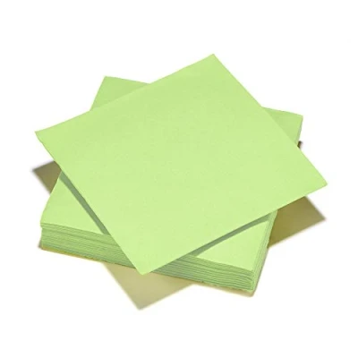 Imagen de Le Nappage Toallas de papel Airlaid Color Verde Anís Servilletas Certificadas FSC® Reciclables y Biodegradables Set 25 Formato 40 x cm