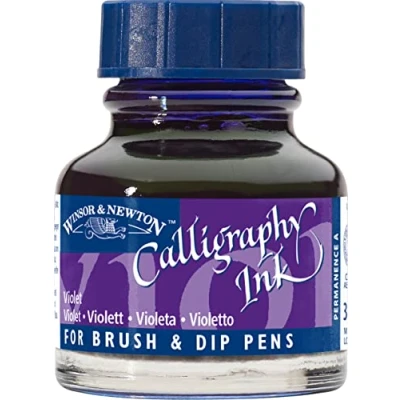 Imagen de Winsor &amp; Newton Calligraphy Ink Tinta para Caligrafía, Morado (Violet), 30ml