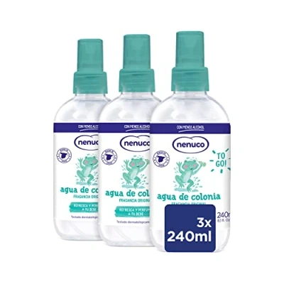 Imagen de Nenuco Agua de Colonia recomendado para Bebés, Fragancia Original Formato Spray 3x240 ml