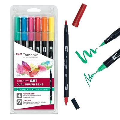 Imagen de Set De 6 Rotuladores Dual Brush Colores Vivos Tombow