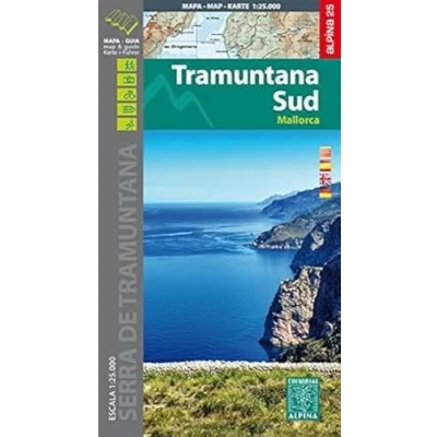 Imagen de Tramuntana Sud, mapa excursionista. Escala 1:25.000. Español, Català, Emglish, Deutsch. Alpina Editorial. Editorial.: 2015 (ALPINA 25 1/25.000)