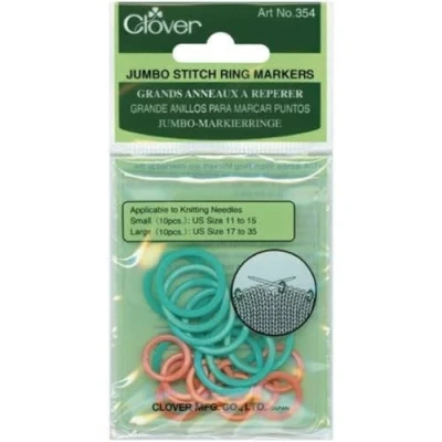 Imagen de Clover Jumbo Stitch Marker Rings 20/Pkg