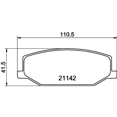 Imagen de HELLA 8DB 355 006 161 Juego de pastillas freno no preparado para indicador desgaste SUZUKI: Samurai SUV, Jimny SJ 413, SANTANA: SUV