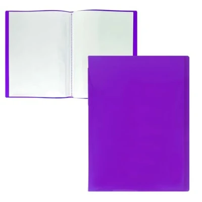 Imagen de RAYLU PAPER Carpeta con Fundas Transparentes Tamaño A4, Hecha de Polipropileno 100% Biodegradable, 30 para Documentos en Casa y Oficina (A4, fundas, Violeta)