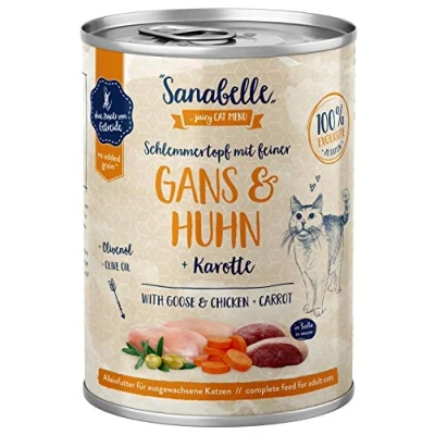 Imagen de Sanabelle Alimento húmedo Pote Gourmet con Ganso y Pollo 6 x 380 g 2.28 kg
