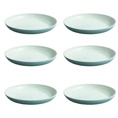 Imagen de AGSYFFD Juego de 6 platos llanos plástico, 23 cm, irrompibles, aptos para microondas y lavavajillas