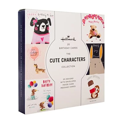 Imagen de Hallmark Tarjetas de cumpleaños Multipack 20 en diseños personajes lindos