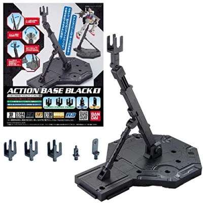 Imagen de Bandai Hobby Action Base 1 Display Stand (1/100 Scale), Black (BAN148215)
