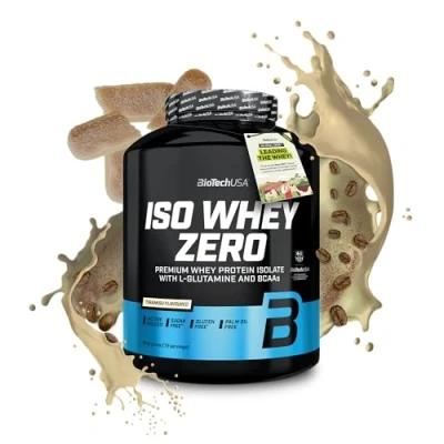Imagen de BioTechUSA Iso Whey Zero Premium Protein Isolate Grass Fed Enzyme Free Sugar and Gluten free, 1816 g, Tiramisu