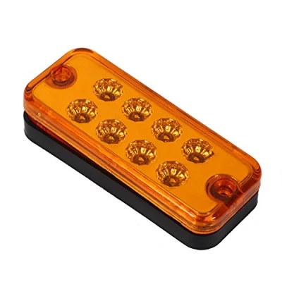 Imagen de 6 PCS Luces Laterales del Marcador Led para 12V Remolques De Camiones Super Brillante Impermeable 8 Leds Camión Posicion Lateral Luces(Amarillo)