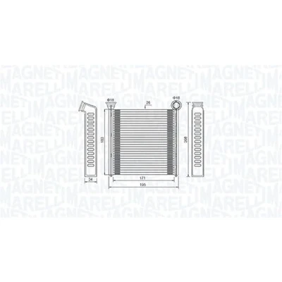 Imagen de MAGNETI MARELLI 350218448000 Radiador de Calefaccion