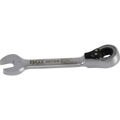 Imagen de BGS 30709 Llave combinada corta con carraca reversible 9 mm