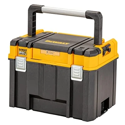 Imagen de DEWALT DWST83343 1 Caja de Herramientas profunda TSTAK con asa larga, IP54, Ranura TAG TOOL CONNECT, Bandeja para Fácil Acceso a las