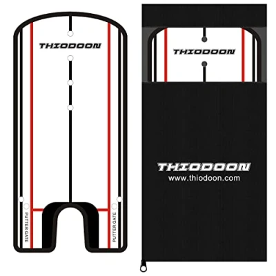 Imagen de THIODOON Espejo de alineación golf con línea putter golf, ayuda entrenamiento para práctica principiantes, tamaño 12 x 6 pulgadas