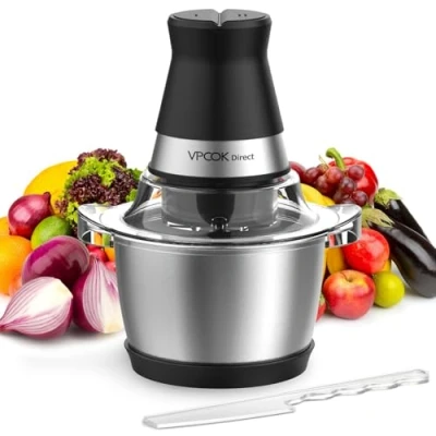 Imagen de Picadora Electrica, 1,2L Procesador de Verduras, 4 Cuchillas Acero Inoxidable Trituradora Alimentos, Carne Eléctrica, Cortador Verduras Electrico, Food Processors