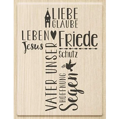 Imagen de Knorr prandell 211801112 Sello de madera (comunión y confirmación), tamaño 6,3 x 8,5 cm, diseño: padre nuestro