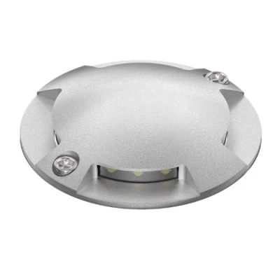 Imagen de ledscom.de lámpara de suelo LED, baliza señalización BUNDA para exteriores, IP67, 4 llamas, aluminio, redonda, 70mm Ø, blanco frío, superficie, suelo,