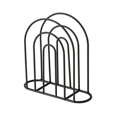 Imagen de Boltze Servilletero Ronia 2020334 (dispensador de servilletas hierro negro, recubrimiento en polvo, dimensiones 18 x 6 cm, para grandes y pequeñas, forma ovalada)