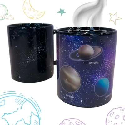 Imagen de Mad Monkey taza de física, astronauta, café espacial con cambio color, regalo astronomía, 330 ml