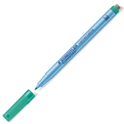 Imagen de Staedtler 305 M 5 Lumocolor Lámina Corregible Punta M, Aproximadamente 1 mm, Paquete de 10 en Caja Cartón, Verde