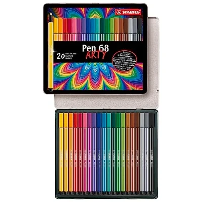 Imagen de Rotulador STABILO Pen 68 Caja de metal con 20 colores