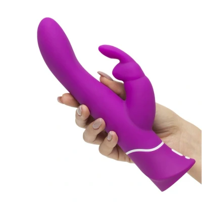 Imagen de Vibrador Conejito curvado lila recargable color violeta de Happy Loky