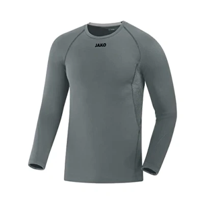 Imagen de JAKO Camiseta de Manga Larga Compression 2.0 para Hombre., Hombre, Larga., 6451, Gris, Extra Small