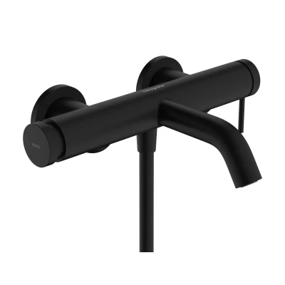 Imagen de hansgrohe Tecturis S, grifo bañera visto para 2 funciones, mezlador monomando 20,9cm, de bañera, negro mate
