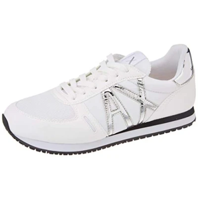 Imagen de Armani Exchange LACE UP Sneaker Zapatillas, Mujer, Talla: 37, White+silver Zapatos