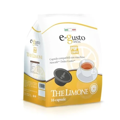 Imagen de 48 Cápsulas de té limón POP CAFFE&#039; compatibles con Nescafé Dolce Gusto