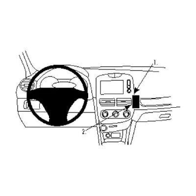 Imagen de Brodit ProClip Kit de coche para Renault Clio IV 13 14 (para Europa, ángulo montaje)
