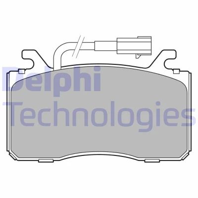 Imagen de DELPHI LP3435 Juego de pastillas freno con contacto avisador desgaste Chapa antichirridos sin accesorios ALFA ROMEO: Stelvio, Giulia Berlina