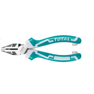 Imagen de TOTAL Alicate Universal Reforzado 180 mm Máxima Resistencia y Fuerza Mango Ergonómico de Fibra Fijación para Protección Anti Caídas Cromo Vanadio