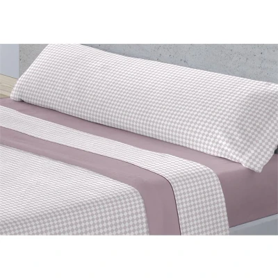 Imagen de Donegal Collections Juego de Sábanas Estampadas 3 Piezas Cama 105 cm Sabanas 105x190 Incluye Sabana Bajera, Encimera y Funda Almohada Sol Rosa