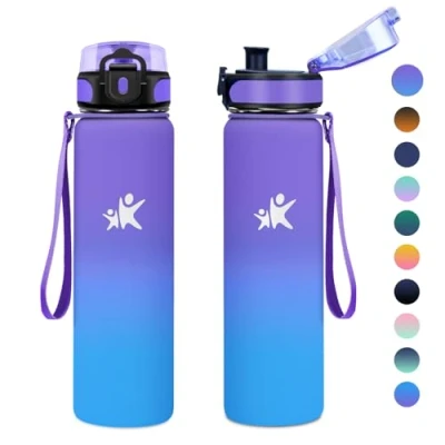 Imagen de KollyKolla Botella Agua Acero Inoxidable, 500ml, Termica sin BPA, Termo Doble Pared al Vacío a Prueba de Fugas, y Reutilizable, para Niños, Escuela, Oficina, Gimnasio